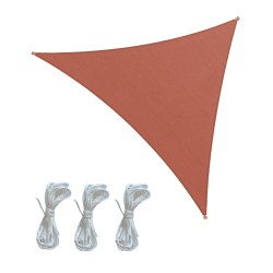 Tenda a Vela Rebecca Mobili Euclea 300x300x300 Poliestere Impermeabile Acciaio Rosso