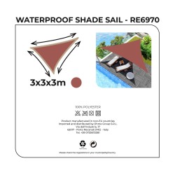 Sail Shade Rebecca Mobili Euclea 300x300x300 Polyester Waterproof Steel Red