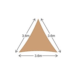 Toldo Vela Rebecca Mobili Mopane 360x360x360 Poliéster Impermeável Aço Bege Escuro