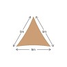 Tenda a Vela Rebecca Mobili Inga 500x500x500 Poliestere Impermeabile Acciaio Beige Scuro