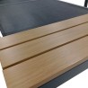 Garten-Loungeset Rebecca Mobili Yama 65x134,5x60 Aluminium Polywood Schwarz Braun Modern SET 2 Stück Zu montieren