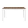 Mesa extensible Rebecca Mobili Arayan 73x140x90 Aluminio Polywood Blanco Marrón Moderno Para montar