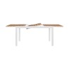 Extendable Table Rebecca Mobili Arayan 73x140x90 Aluminum Polywood White Brown Modern Assembly required