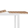 Ausziehbarer Tisch Rebecca Mobili Arayan 73x140x90 Aluminium Polywood Weiß Braun Modern Zu montieren