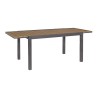 Uitschuifbare tafel Rebecca Mobili Nogal 73x140x90 Aluminium Polywood Donkergrijs Bruin Modern Te monteren