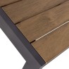 Mesa extensível Rebecca Mobili Nogal 73x140x90 Alumínio Polywood Cinzento escuro Castanho Moderno Para montar