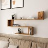 Shelf Rebecca Mobili Abura 71,5x120x14,5 Chipboard Light Oak Modern