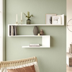 Shelf Rebecca Mobili Limba 71,5x120x14,5 Chipboard White Modern