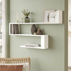 Shelf Rebecca Mobili Limba 71,5x120x14,5 Chipboard White Modern