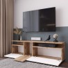 TV-Schrank Rebecca Mobili Nergis 46,5x150x29,5 Spanplatte Hell Eiche Weiß Modern