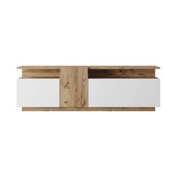 TV stand Rebecca Mobili Nergis 46,5x150x29,5 Chipboard Light Oak White Modern