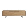 TV-Schrank Rebecca Mobili Puka 45x160x35,5 Spanplatte Eisen Hell Eiche Dunkelgrau Modern