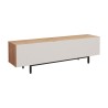 TV stand Rebecca Mobili Puka 45x160x35,5 Chipboard Iron Light Oak Dark Grey Modern