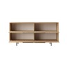 Lage kast Rebecca Mobili Badam 74,5x160x44,5 Spaanplaat IJzer Licht Eiken Donkergrijs Modern