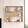 Wall shelf Rebecca Mobili Harad 81x90x22 Chipboard Light Oak Modern