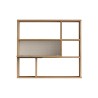 Wall shelf Rebecca Mobili Harad 81x90x22 Chipboard Light Oak Modern