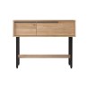 Entryway console Rebecca Mobili Hinoki 76x100x29,5 Chipboard Iron Light Oak Dark Grey Modern