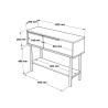 Consola de entrada Rebecca Mobili Hinoki 76x100x29,5 Tablero de partículas  Hierro Roble Claro Gris Oscuro Moderno
