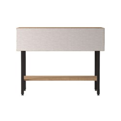 Console de entrada Rebecca Mobili Hinoki 76x100x29,5 Aglomerado Ferro Carvalho Claro Cinza Escuro Moderno