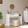 Bureau Rebecca Mobili Boyum 75x100x44,5 Panneau de particules Fer Blanc Moderne