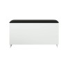 Shoe rack bench Rebecca Mobili Cocos 46x89,5x35,5 Chipboard Faux leather White Dark Grey Modern