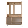 Entryway wardrobe Rebecca Mobili Giloy 178x112x33,5 Chipboard Glass Light Oak Dark Grey Modern