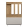 Halgarderobe Rebecca Mobili Giloy 178x112x33,5 Spaanplaat Glas Licht Eiken Donkergrijs Modern