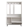 Entryway wardrobe Rebecca Mobili Mikan 178x112x33,5 Chipboard Glass White Dark Grey Modern