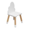 Rebecca Mobili Set Children Table and 2 Chairs White Wooden Baby Table and Playroom Games