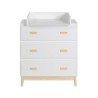 Changing Table Mobili Rebecca Betula 100x80x42 MDF Pine White Brown Scandinavian To Assemble