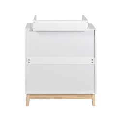 Fasciatoio Mobili Rebecca Betula 100x80x42 MDF Pino Bianco Marrone Scandinavo Da Montare