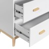 Wickeltisch Mobili Rebecca Betula 100x80x42 MDF Kiefer Weiß Braun Skandinavisch Zu Montieren