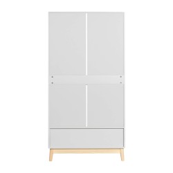 Kledingkast Mobili Rebecca Aegle 175x80x55 MDF Den Wit Bruin Scandinavisch Om Te Monteren