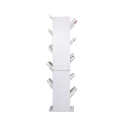 Bibliothèque blanche de style contemporain avec 10 tablettes - Mobili Rebecca