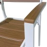 Gartenstühle Rebecca Mobili Copal 89,5x56x60,5 Aluminium Polywood Weiß Braun Modern SET 2 Stück Zu montieren