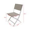 Folding Chairs Rebecca Mobili Ilomba 84x48x57 Aluminum Polyester White Beige Modern SET 2 pieces Assembled