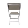 Chaises pliantes Rebecca Mobili Ilomba 84x48x57 Aluminium Polyester Blanc Beige Moderne ENSEMBLE 2 pièces Assemblé