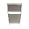 Sillas plegables Rebecca Mobili Ilomba 84x48x57 Aluminio Poliéster Blanco Beige Moderno CONJUNTO 2 piezas Montado