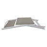 Sillas plegables Rebecca Mobili Ilomba 84x48x57 Aluminio Poliéster Blanco Beige Moderno CONJUNTO 2 piezas Montado