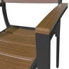 Outdoor Chairs Rebecca Mobili Calden 89,5x56x60,5 Aluminum Polywood Dark Grey Brown Modern SET 2 pieces Assembly required