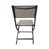 Chaises pliantes Rebecca Mobili Murici 84x48x57 Aluminium Polyester Gris foncé Beige Moderne ENSEMBLE 2 pièces Assemblé