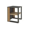 Beistelltisch Rebecca Mobili Neem 60x45x45 Spanplatte Dunkelbraun Dunkelgrau Modern