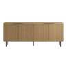 Lage Kast Rebecca Mobili Wartel 74x180x43 Spaanplaat Staal Lichtbruin Donkergrijs Modern