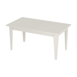 Extendable Table Rebecca Mobili Araca 75x160x90 Chipboard Steel White Modern