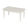 Mesa extensível Rebecca Mobili Araca 75x160x90 Aglomerado Aço Branco Moderno