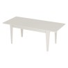 Mesa extensible Rebecca Mobili Araca 75x160x90 Tablero de partículas Acero Blanco Moderno