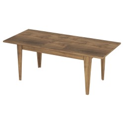 Mesa extensível Rebecca Mobili Dabema 75x160x90 Aglomerado Aço Marrom Escuro Moderno