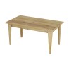 Mesa extensible Rebecca Mobili Graviola 75x160x90 Tablero de partículas Acero Marrón Claro Blanco Moderno