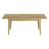 Table extensible Rebecca Mobili Graviola 75x160x90 Panneau de particules Acier Marron Clair Blanc Moderne