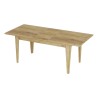 Table extensible Rebecca Mobili Graviola 75x160x90 Panneau de particules Acier Marron Clair Blanc Moderne